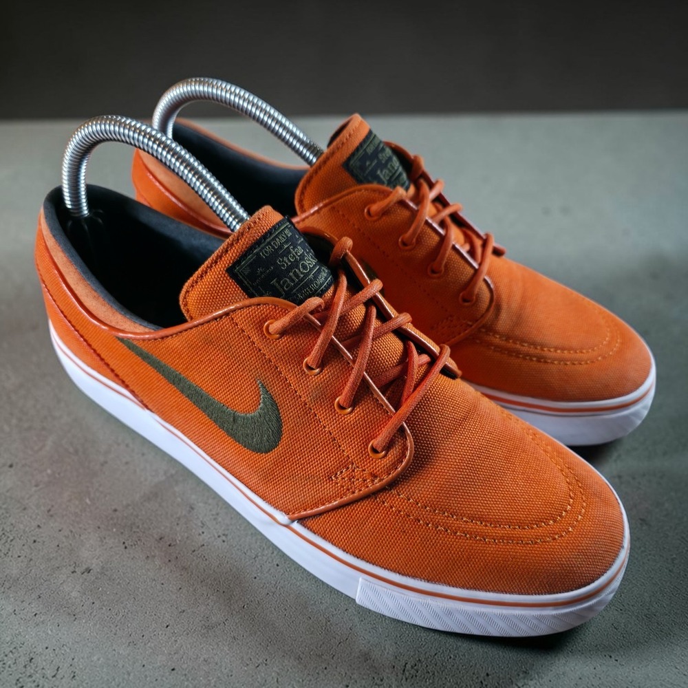 Nike SB Zoom Air Stefan Janoski Mens 8 Orange Green 333824-830 Skater *Clean.‎